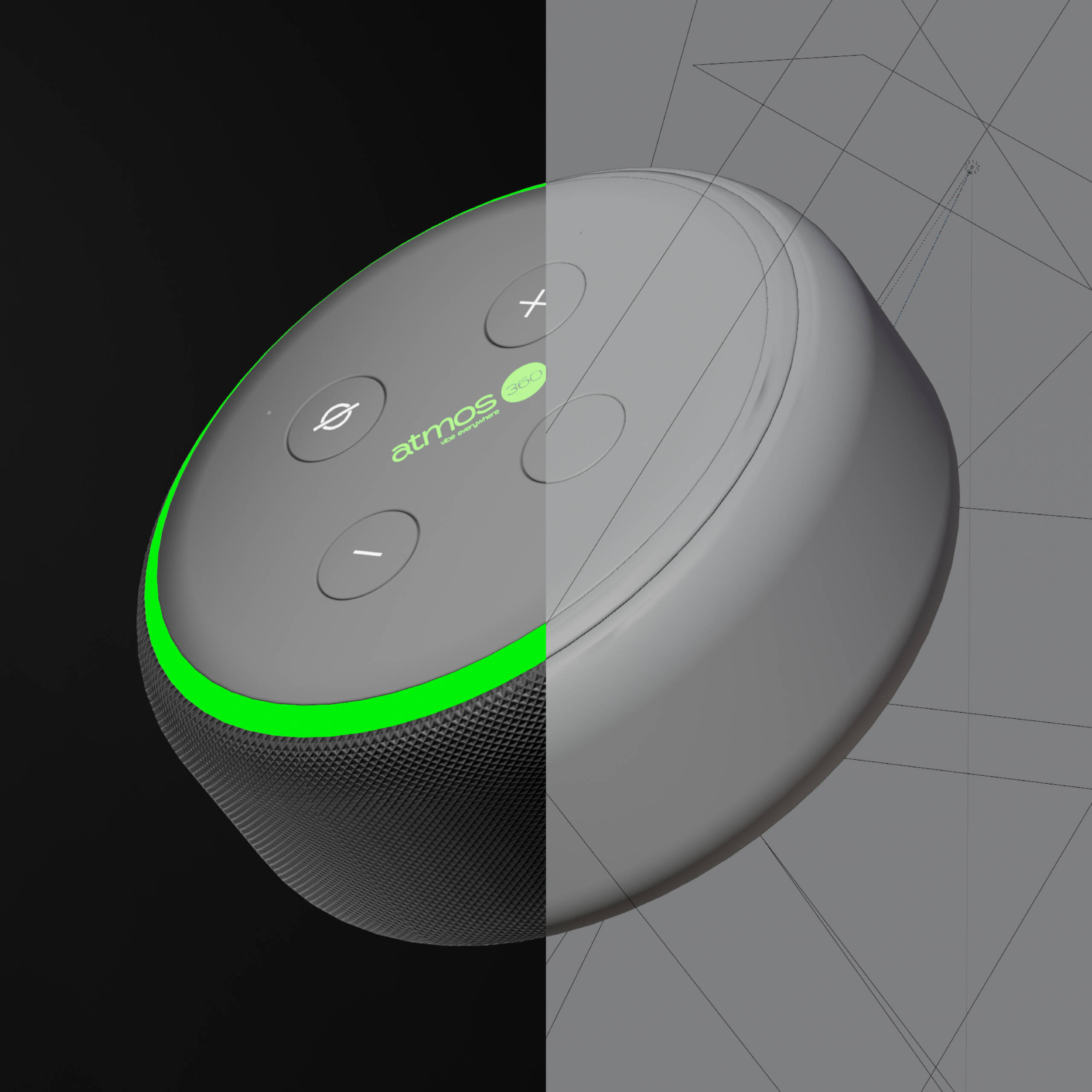 Atmos360 Speaker 3D modeling.